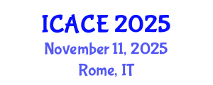 International Conference on Architectural and Civil Engineering (ICACE) November 11, 2025 - Rome, Italy