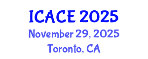 International Conference on Architectural and Civil Engineering (ICACE) November 29, 2025 - Toronto, Canada
