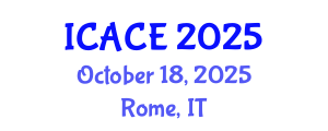 International Conference on Architectural and Civil Engineering (ICACE) October 18, 2025 - Rome, Italy