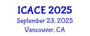 International Conference on Architectural and Civil Engineering (ICACE) September 23, 2025 - Vancouver, Canada