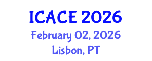 International Conference on Architectural and Civil Engineering (ICACE) February 02, 2026 - Lisbon, Portugal International Conference on Architectural and Civil Engineering (ICACE) February 02, 2026 - Lisbon, Portugal