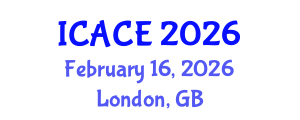 International Conference on Architectural and Civil Engineering (ICACE) February 16, 2026 - London, United Kingdom International Conference on Architectural and Civil Engineering (ICACE) February 16, 2026 - London, United Kingdom