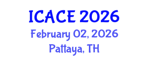 International Conference on Architectural and Civil Engineering (ICACE) February 02, 2026 - Pattaya, Thailand International Conference on Architectural and Civil Engineering (ICACE) February 02, 2026 - Pattaya, Thailand