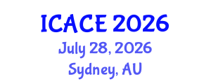 International Conference on Architectural and Civil Engineering (ICACE) July 28, 2026 - Sydney, Australia International Conference on Architectural and Civil Engineering (ICACE) July 28, 2026 - Sydney, Australia