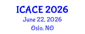 International Conference on Architectural and Civil Engineering (ICACE) June 22, 2026 - Oslo, Norway International Conference on Architectural and Civil Engineering (ICACE) June 22, 2026 - Oslo, Norway