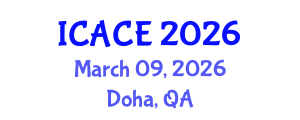 International Conference on Architectural and Civil Engineering (ICACE) March 09, 2026 - Doha, Qatar International Conference on Architectural and Civil Engineering (ICACE) March 09, 2026 - Doha, Qatar
