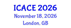 International Conference on Architectural and Civil Engineering (ICACE) November 18, 2026 - London, United Kingdom International Conference on Architectural and Civil Engineering (ICACE) November 18, 2026 - London, United Kingdom
