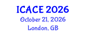 International Conference on Architectural and Civil Engineering (ICACE) October 21, 2026 - London, United Kingdom International Conference on Architectural and Civil Engineering (ICACE) October 21, 2026 - London, United Kingdom