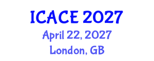 International Conference on Architectural and Civil Engineering (ICACE) April 22, 2027 - London, United Kingdom International Conference on Architectural and Civil Engineering (ICACE) April 22, 2027 - London, United Kingdom