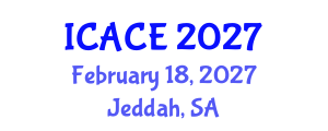 International Conference on Architectural and Civil Engineering (ICACE) February 18, 2027 - Jeddah, Saudi Arabia International Conference on Architectural and Civil Engineering (ICACE) February 18, 2027 - Jeddah, Saudi Arabia