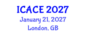 International Conference on Architectural and Civil Engineering (ICACE) January 21, 2027 - London, United Kingdom International Conference on Architectural and Civil Engineering (ICACE) January 21, 2027 - London, United Kingdom