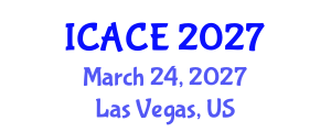 International Conference on Architectural and Civil Engineering (ICACE) March 24, 2027 - Las Vegas, United States International Conference on Architectural and Civil Engineering (ICACE) March 24, 2027 - Las Vegas, United States