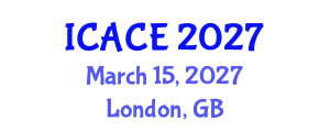 International Conference on Architectural and Civil Engineering (ICACE) March 15, 2027 - London, United Kingdom International Conference on Architectural and Civil Engineering (ICACE) March 15, 2027 - London, United Kingdom