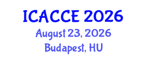 International Conference on Architectural, Civil and Construction Engineering (ICACCE) August 23, 2026 - Budapest, Hungary