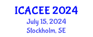 International Conference on Architectural, Civil and Environmental Engineering (ICACEE) July 15, 2024 - Stockholm, Sweden