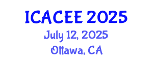 International Conference on Architectural, Civil and Environmental Engineering (ICACEE) July 12, 2025 - Ottawa, Canada