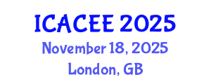 International Conference on Architectural, Civil and Environmental Engineering (ICACEE) November 18, 2025 - London, United Kingdom