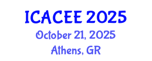 International Conference on Architectural, Civil and Environmental Engineering (ICACEE) October 21, 2025 - Athens, Greece