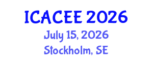 International Conference on Architectural, Civil and Environmental Engineering (ICACEE) July 15, 2026 - Stockholm, Sweden