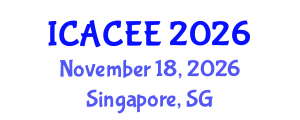 International Conference on Architectural, Civil and Environmental Engineering (ICACEE) November 18, 2026 - Singapore, Singapore