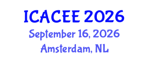 International Conference on Architectural, Civil and Environmental Engineering (ICACEE) September 16, 2026 - Amsterdam, Netherlands