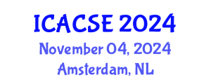 International Conference on Architectural, Civil and Structural Engineering (ICACSE) November 04, 2024 - Amsterdam, Netherlands