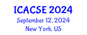 International Conference on Architectural, Civil and Structural Engineering (ICACSE) September 12, 2024 - New York, United States