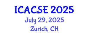 International Conference on Architectural, Civil and Structural Engineering (ICACSE) July 29, 2025 - Zurich, Switzerland