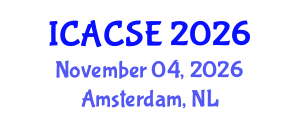 International Conference on Architectural, Civil and Structural Engineering (ICACSE) November 04, 2026 - Amsterdam, Netherlands