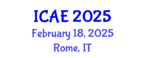 International Conference on Architectural Engineering and Designing (ICAE) February 18, 2025 - Rome, Italy
