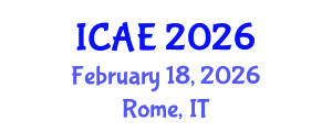 International Conference on Architectural Engineering and Designing (ICAE) February 18, 2026 - Rome, Italy