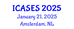 International Conference on Architectural Science and Environmental Sustainability (ICASES) January 21, 2025 - Amsterdam, Netherlands