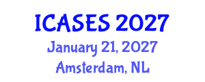 International Conference on Architectural Science and Environmental Sustainability (ICASES) January 21, 2027 - Amsterdam, Netherlands International Conference on Architectural Science and Environmental Sustainability (ICASES) January 21, 2027 - Amsterdam, Netherlands