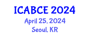 International Conference on Architecture, Building and Civil Engineering (ICABCE) April 25, 2024 - Seoul, Republic of Korea