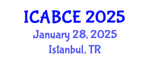 International Conference on Architecture, Building and Civil Engineering (ICABCE) January 28, 2025 - Istanbul, Turkey