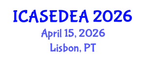 International Conference on Architecture, Sustainable Environmental Design and Engineering Applications (ICASEDEA) April 15, 2026 - Lisbon, Portugal