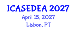 International Conference on Architecture, Sustainable Environmental Design and Engineering Applications (ICASEDEA) April 15, 2027 - Lisbon, Portugal International Conference on Architecture, Sustainable Environmental Design and Engineering Applications (ICASEDEA) April 15, 2027 - Lisbon, Portugal