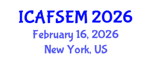International Conference on Art, Finance, Science, Engineering and Management (ICAFSEM) February 16, 2026 - New York, United States International Conference on Art, Finance, Science, Engineering and Management (ICAFSEM) February 16, 2026 - New York, United States