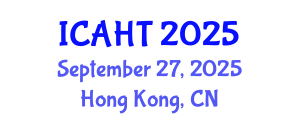 International Conference on Art History and Theories (ICAHT) September 27, 2025 - Hong Kong, China