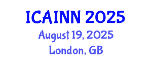 International Conference on Artificial Intelligence and Neural Networks (ICAINN) August 19, 2025 - London, United Kingdom