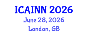 International Conference on Artificial Intelligence and Neural Networks (ICAINN) June 28, 2026 - London, United Kingdom