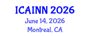 International Conference on Artificial Intelligence and Neural Networks (ICAINN) June 14, 2026 - Montreal, Canada