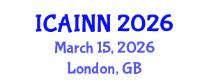 International Conference on Artificial Intelligence and Neural Networks (ICAINN) March 15, 2026 - London, United Kingdom