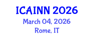 International Conference on Artificial Intelligence and Neural Networks (ICAINN) March 04, 2026 - Rome, Italy