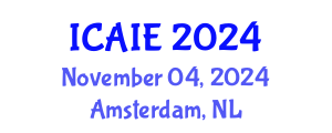 International Conference on Artificial Intelligence in Education (ICAIE) November 04, 2024 - Amsterdam, Netherlands