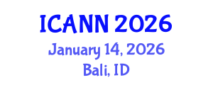 International Conference on Artificial Neural Networks (ICANN) January 14, 2026 - Bali, Indonesia
