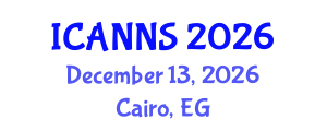 International Conference on Artificial Neural Networks Systems (ICANNS) December 13, 2026 - Cairo, Egypt International Conference on Artificial Neural Networks Systems (ICANNS) December 13, 2026 - Cairo, Egypt