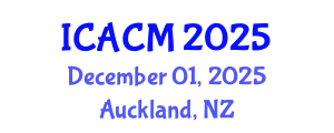 International Conference on Arts and Cultural Management (ICACM) December 01, 2025 - Auckland, New Zealand