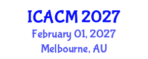 International Conference on Arts and Cultural Management (ICACM) February 01, 2027 - Melbourne, Australia