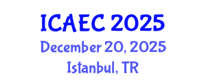International Conference on Arts Education and Creativity (ICAEC) December 20, 2025 - Istanbul, Turkey